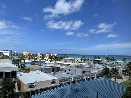 View of Hollywood Beach from the Margaritaville Resort
